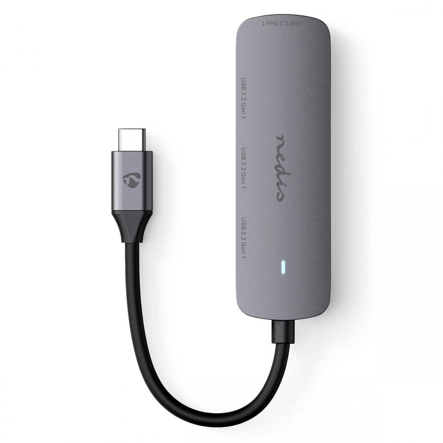 Nedis CCGB64220GY01 interface hub USB 3.2 Gen 1 (3.1 Gen 1) Type-C 5000 Mbit/s Grey – 5