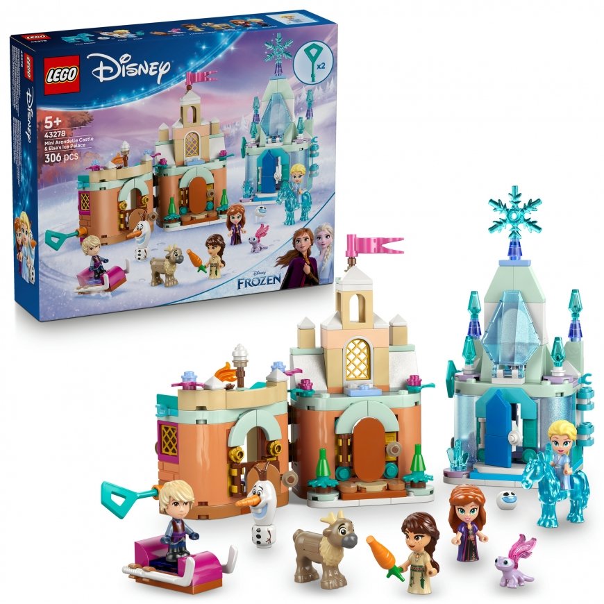LEGO Disney Miniatūrais piliens Arendellē un Elzas ledus pils 43278 – 2