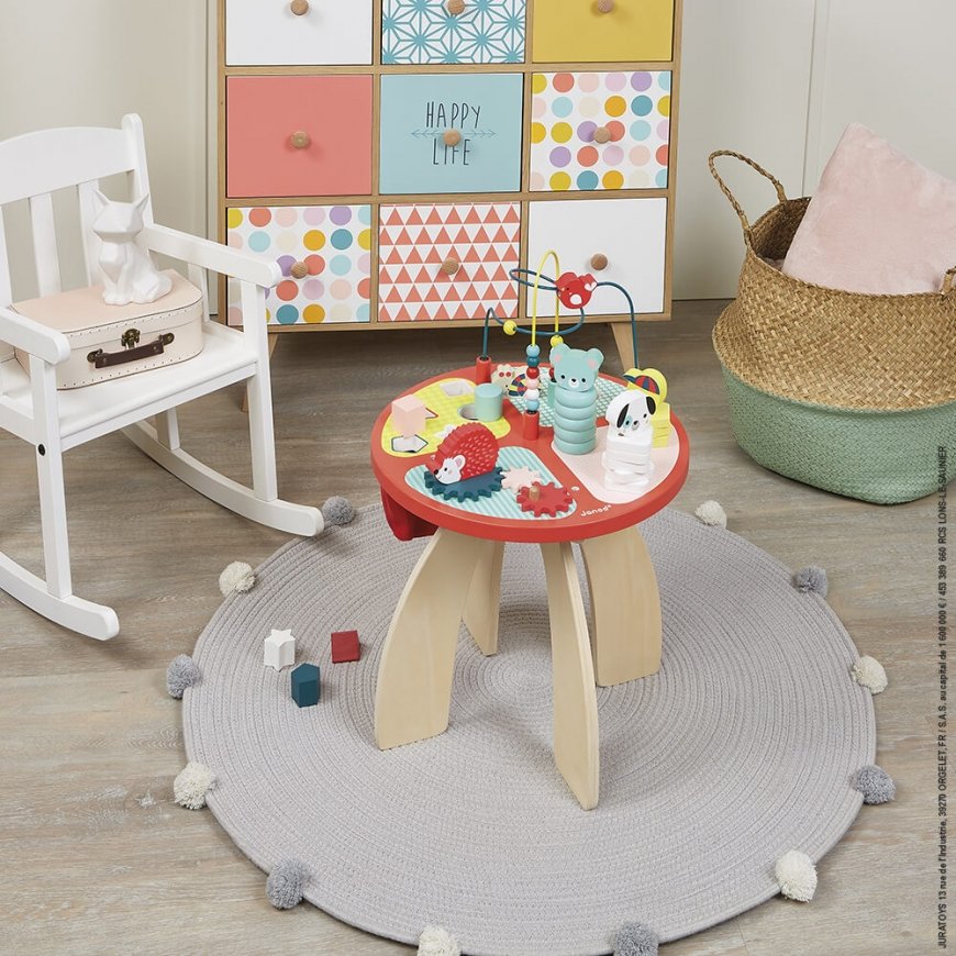 JANOD Baby Forest Activity Table (wood) rotaļlieta ar motoru