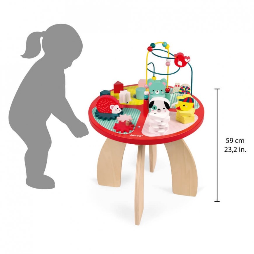 JANOD Baby Forest Activity Table (wood) rotaļlieta ar motoru – 2