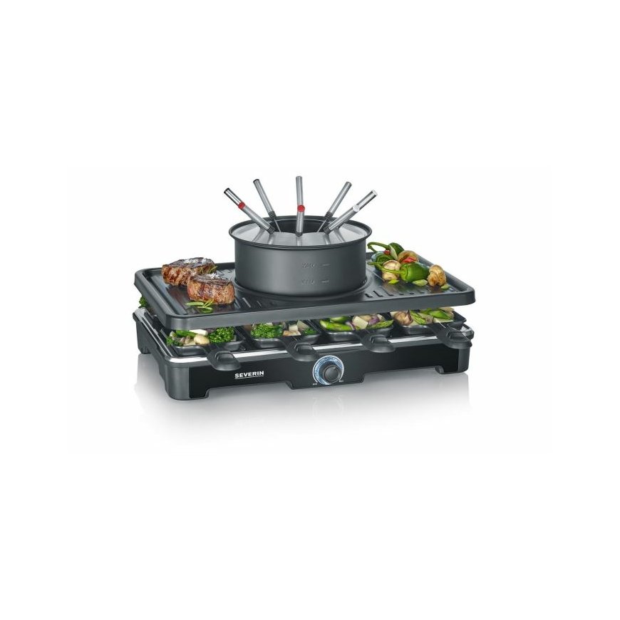 Severin RG 2347 raklete grils 8 persona(s) 1400 W Melns