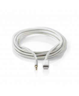 Nedis CCTB39940AL10 „Lightning“ kabelis 1 m Aliuminis
