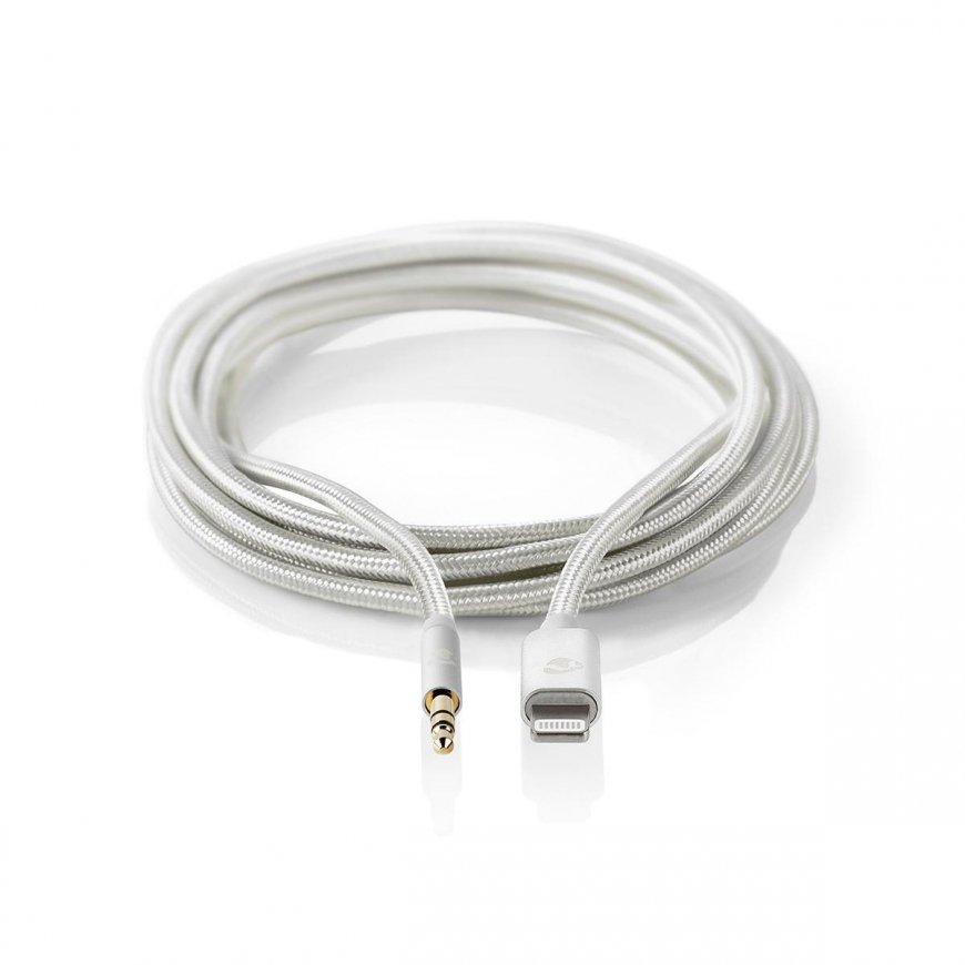 Nedis CCTB39940AL10 „Lightning“ kabelis 1 m Aliuminis