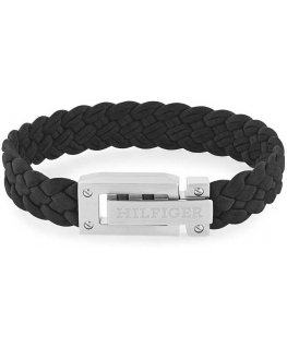 Tommy Hilfiger Juodas odinis vyriškas apyrankė 2790517