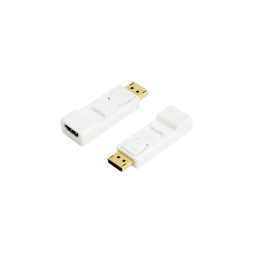 LogiLink CV0057 cable gender changer DisplayPort HDMI White, Yellow