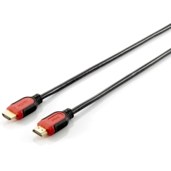 Equip 119341 HDMI-kaapeli 1 m HDMI-tyyppi A (vakio) musta, Punainen