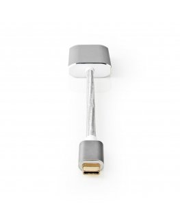 Nedis CCTB64580AL02 видео кабель адаптер 0,2 m USB Type-C Mini DisplayPort Серебристый