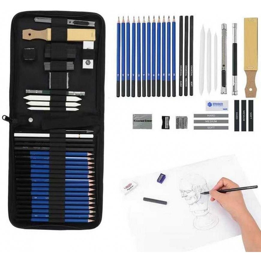 Puzzle H&B Sketch Drawing Set Pencil Case 72in1 KP-C72B – 4