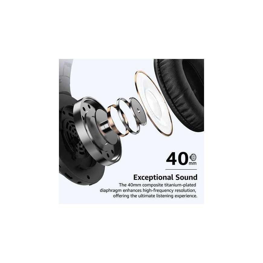 Tozo H100 Bluetooth üle-kõrva kõrvaklapid must – 2