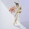 Elegant gold-plated brooch with artificial pearls 'Twig Gold' Elegant gold-plated brooch with artificial pearls 'Twig Gold'