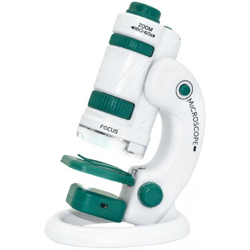 Lean Toys Microscope for Kids with Accessories 60X/180X – 2
