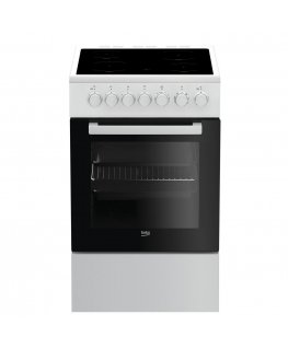 Beko FSM57100GW liesi Vapaasti seisova liesi Sähkö Keraaminen musta, Valkoinen