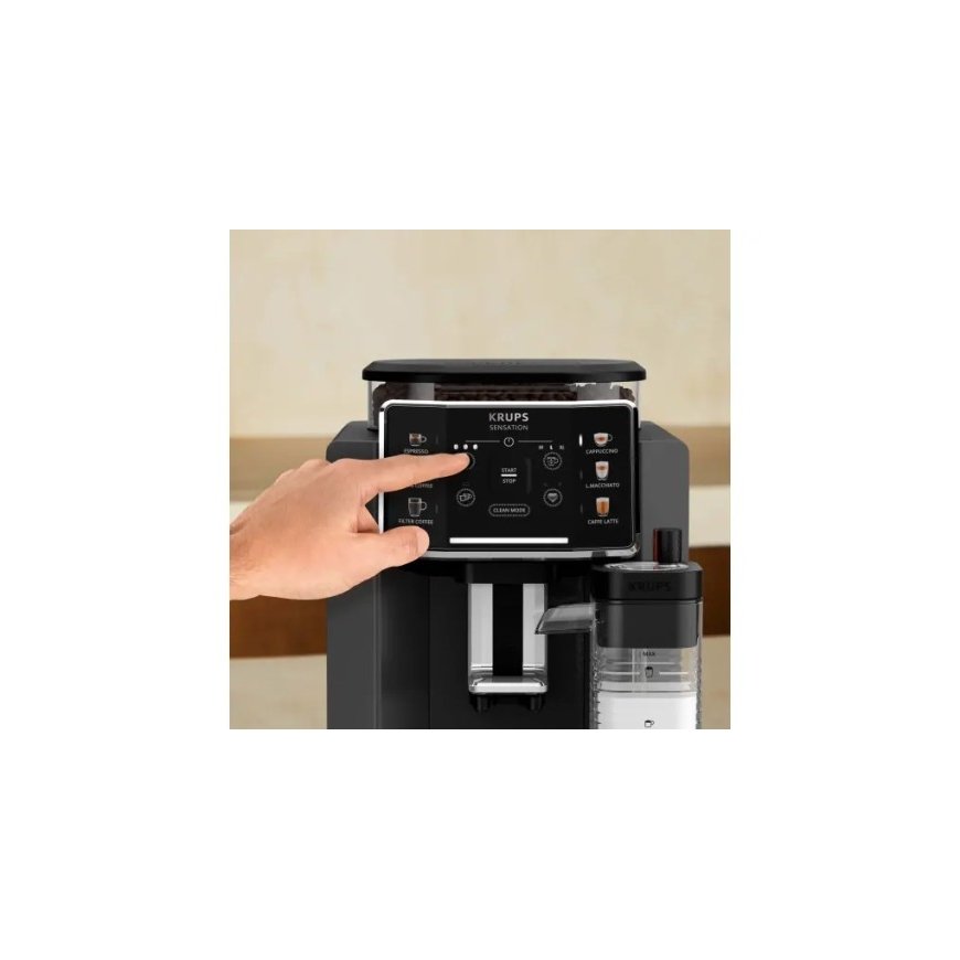 Кофемашина Krups Sensation Milk EA912H, 15 бар, 1450 Вт, с молочной системой