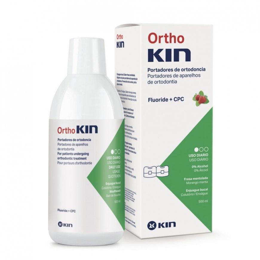 KIN ORTHOKIN Strawberry minted 500 ml Mėta, Braškių