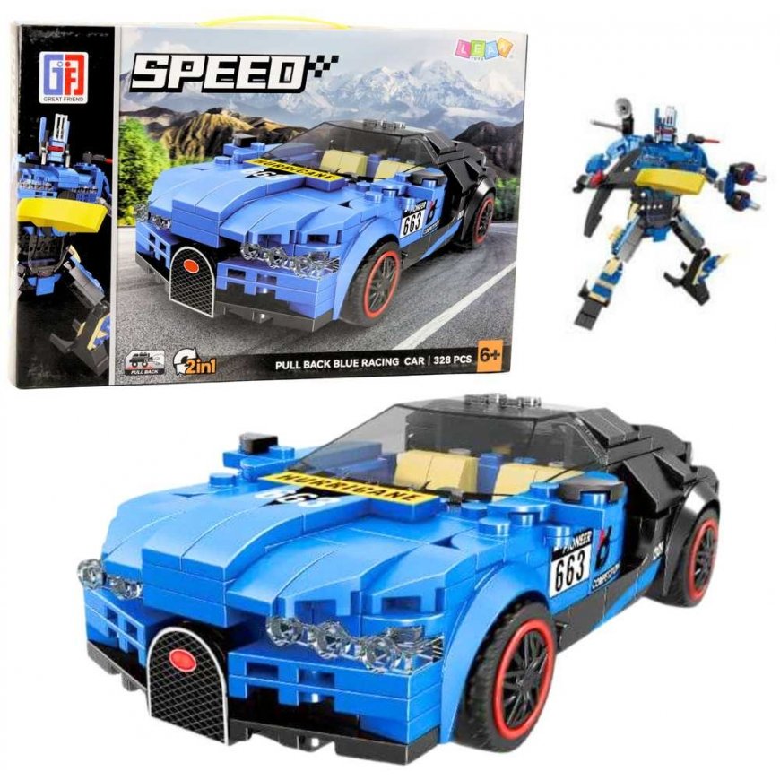 LEAN Toys Lean Toys Konstruktors automašīna-robots