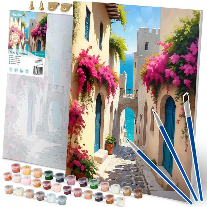 Pilt joonistamiseks numbritega 40x50 cm Massido Linnamaastik