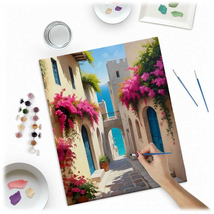 Pilt joonistamiseks numbritega 40x50 cm Massido Linnamaastik – 2