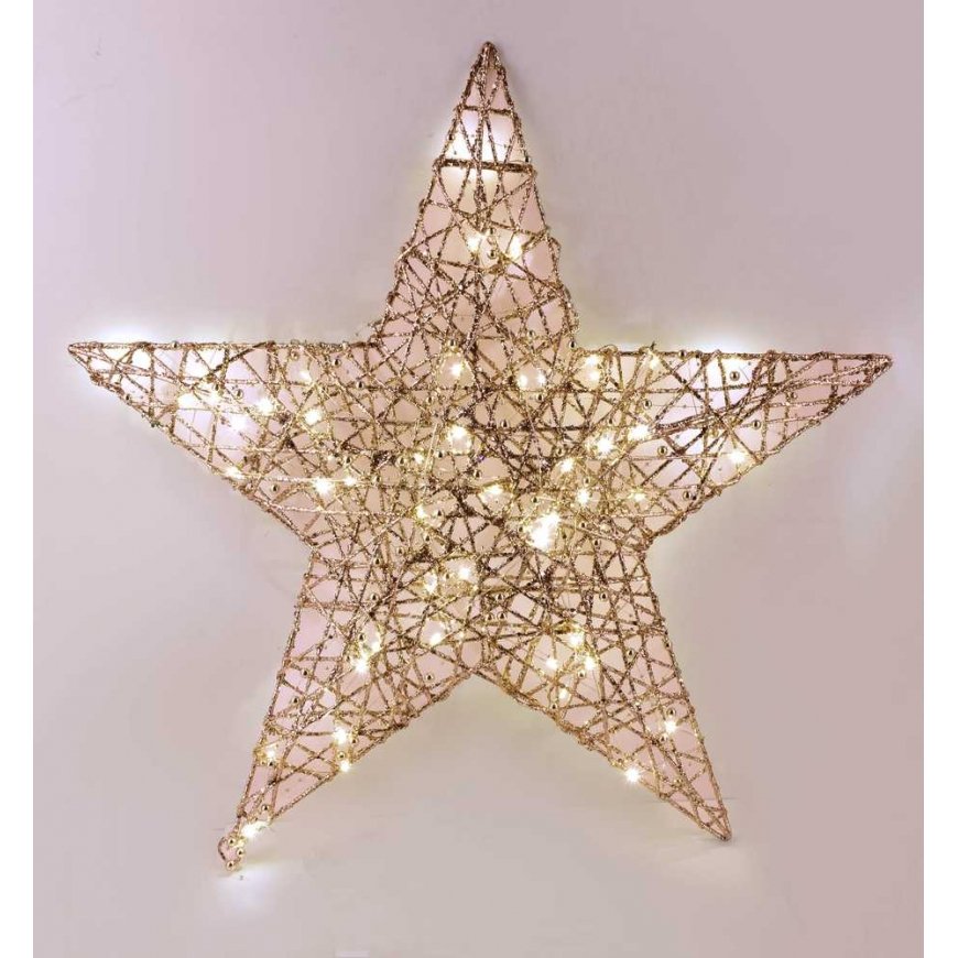 Mondex Kopš 1986. gada SANTA LILA zvaigžņu formas dekorācija 60x8cm LED – 2