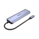 UNITEK uHUB Q4 USB 3.2 Gen 1 (3.1 Gen 1) Type-C 5000 Mbit/s Pelēks