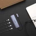 UNITEK uHUB Q4 USB 3.2 Gen 1 (3.1 Gen 1) Type-C 5000 Mbit/s Harmaa UNITEK uHUB Q4 USB 3.2 Gen 1 (3.1 Gen 1) Type-C 5000 Mbit/s Harmaa