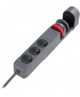 Orno 3 virzienu galda pagarinātājs 2P+Z, 1,5M H05VV-F 3x1,5mm², 2xUSB+1 C tips