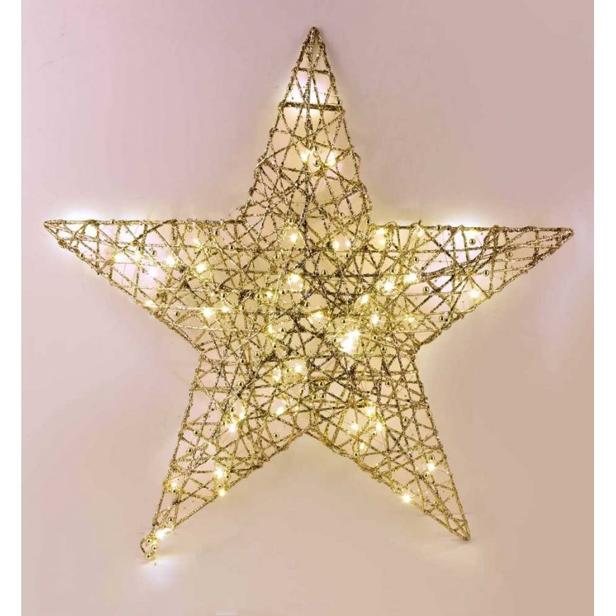 Mondex Since 1986 SANTA LILA star-shaped decoration 60x8cm LED – 2