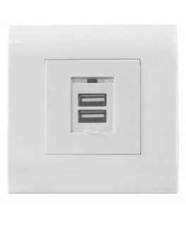 Intellinet 772211 šakutės lizdas USB A Balta