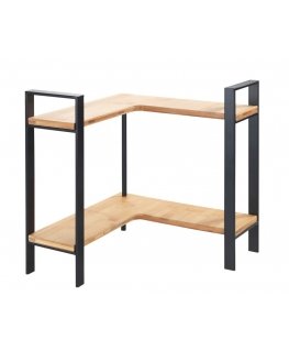 WENKO Lou Угловая полка Отдельностоящий Bamboo, Металл Черный, Дерево