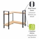 WENKO Lou Kulmahylly Vapaasti seisova Bamboo, Metalli musta, Puu WENKO Lou Kulmahylly Vapaasti seisova Bamboo, Metalli musta, Puu