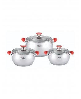 Puodų rinkinys Voltz OV51210N6B, 18/20/22 cm./2,5/3,5/4,6 l., r
