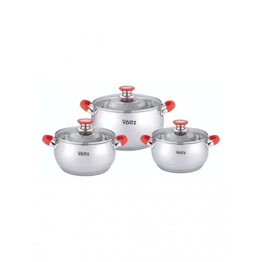 Puodų rinkinys Voltz OV51210N6B, 18/20/22 cm./2,5/3,5/4,6 l., r