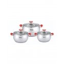 Puodų rinkinys Voltz OV51210N6B, 18/20/22 cm./2,5/3,5/4,6 l., r
