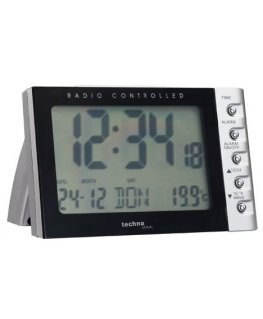 Technoline WT 188 äratuskell Digitaalne äratuskell Must, Hõbe