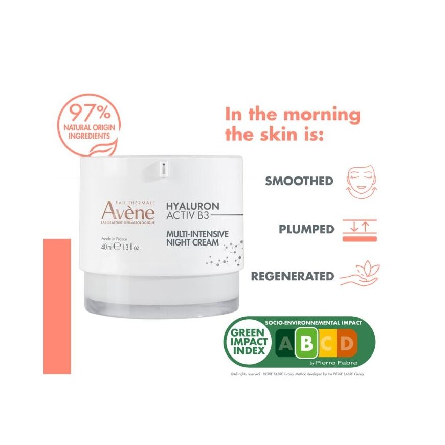 Avene Hyaluron Activ B3 Naktinis kremas Veidas, Kaklas 40 ml – 2