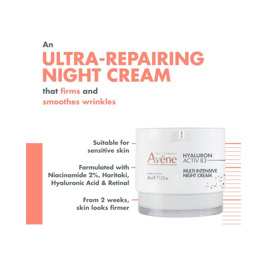 Avene Hyaluron Activ B3 Öökreem Nägu, Kael 40 ml – 3