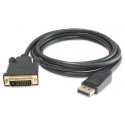 PremiumCord KPORTADK02-03 video kabeļu aksesuārs 3 m DisplayPort DVI Melns PremiumCord KPORTADK02-03 video kabeļu aksesuārs 3 m DisplayPort DVI Melns