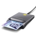 Axagon CRE-SM3T USB Smart card Flat älykortin lukijalaite Sisätila USB 2.0 musta
