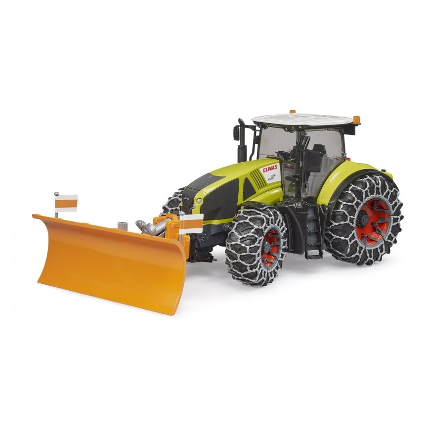 BRUDER Claas Axion 950 with Snow Chains and Plough Blade