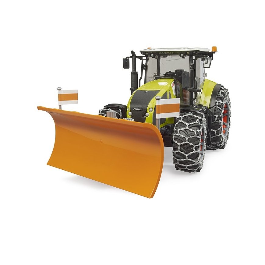 BRUDER Claas Axion 950 with Snow Chains and Plough Blade – 3