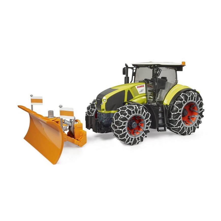 BRUDER Claas Axion 950 with Snow Chains and Plough Blade – 4
