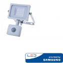 10W LED projector V-TAC, 3000K (warm white), with motion sensor, white housing, SAMSUNG LED chip 10W LED projector V-TAC, 3000K (warm white), with motion sensor, white housing, SAMSUNG LED chip