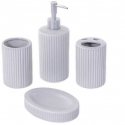 Bathroom Solutions Ceramic Bath Accessories Set, 4 pcs