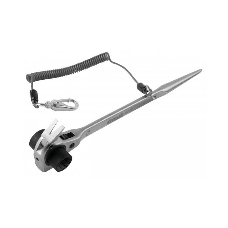 Multifunctional ratchet wrench for scaffolding PEDDINGHAUS 19x22mm