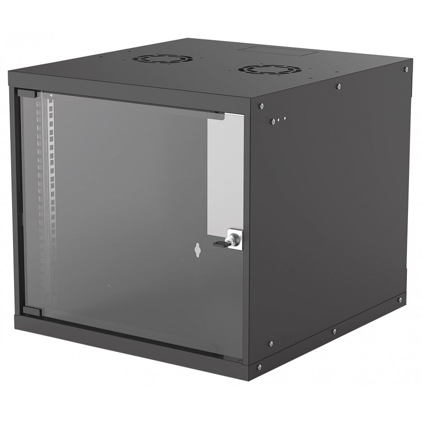 Intellinet 714808 püstik 9U Seinale monteeritav riiul Must