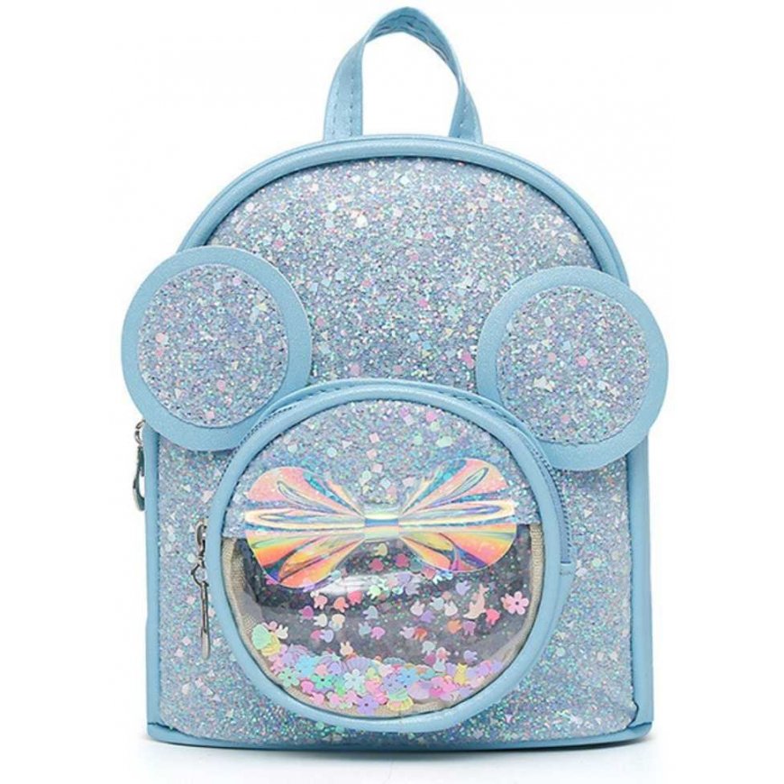 Lean Lasten reppu, jossa on kimalteita ja hiiren korvat, 22 cm, 3 l