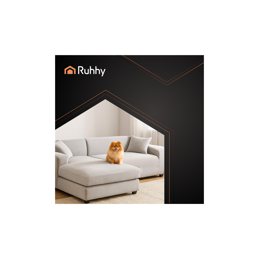 Bedding set Ruhhy 26035 light gray sofa cover, 145–185 cm – 2