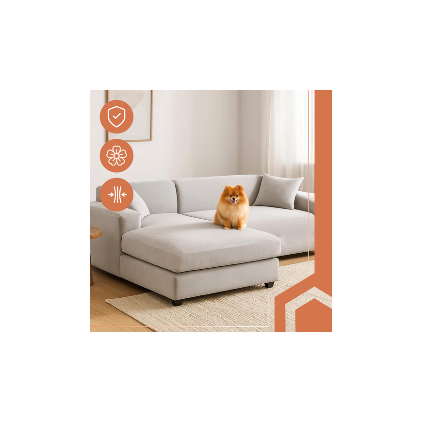 Bedding set Ruhhy 26035 light gray sofa cover, 145–185 cm – 3