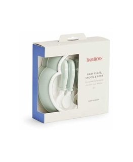 BabyBjorn Baby Feeding Set - feeding set, 3 pcs. | Powder Green