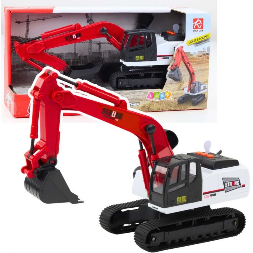 Lean Toys Vikšrinis ekskavatorius su judančiu kaušu ir besisukančia kabina 360° 1:14