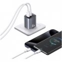 Sieninis įkroviklis USAMS CC290 T66 45W GaN 1xUSB-A 1xUSB-C sidabrinis Sieninis įkroviklis USAMS CC290 T66 45W GaN 1xUSB-A 1xUSB-C sidabrinis